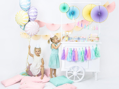 Rozety dekoracyjne Yummy j. liliowy 3szt RPK20-004J PartyDeco